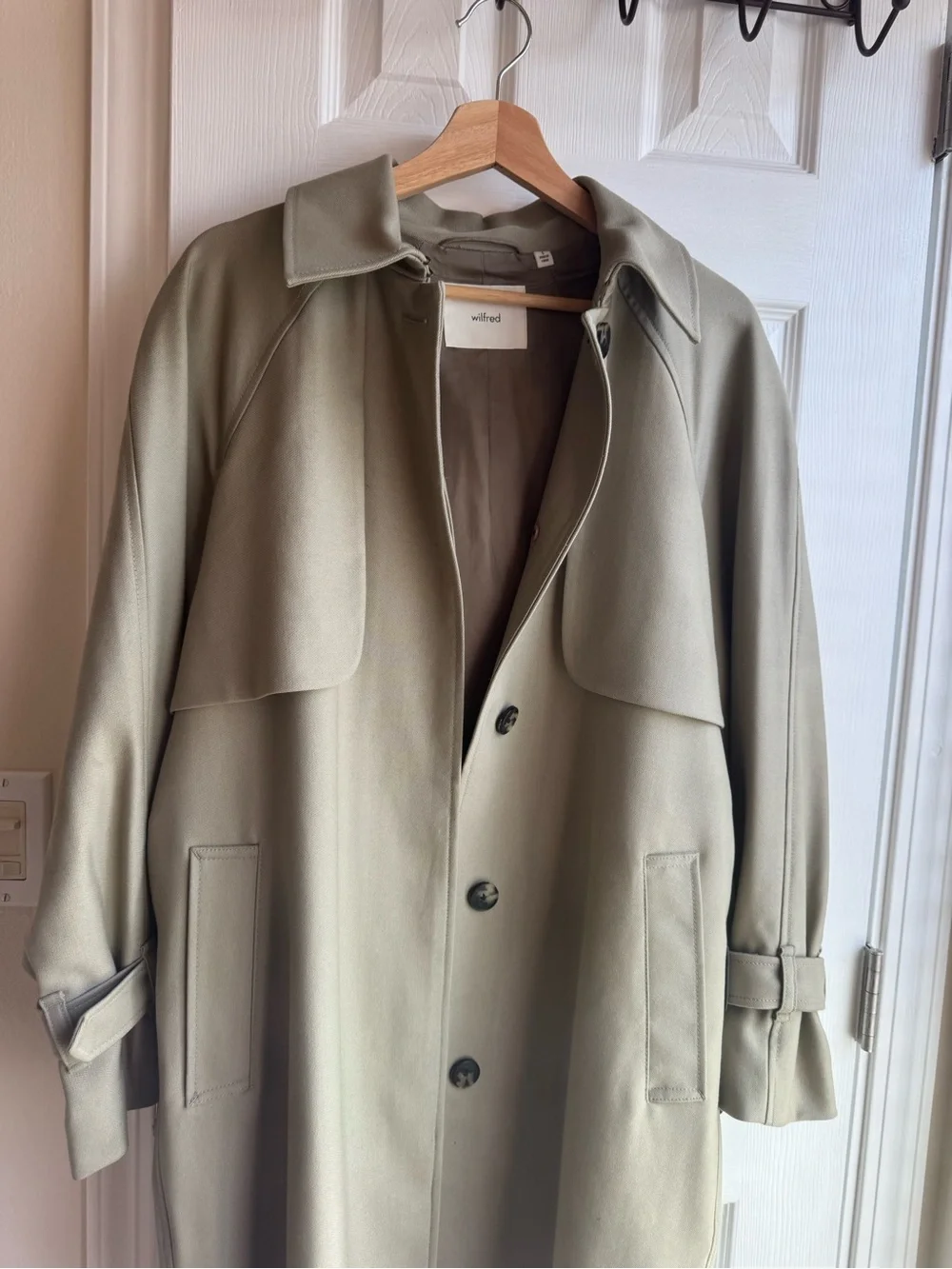Aritzia Wilfred Olive Trench Coat with Belt - Picture 6 of 7